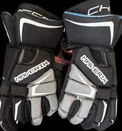 Used Maverik CHARGER Lacrosse Gloves Junior Black 10"