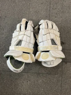 Used Maverik M4 Lacrosse Gloves Mens White MD