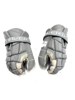Used Maverik M6 LAX Goalie Gloves M Grey 13"
