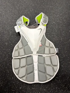 Used Maverik MAX EKG NOCSAE LAX Goalie Chest M Grey S/M