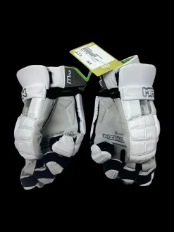 Used Maverik MAX Lacrosse Gloves Mens White 12"