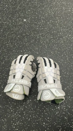 Used Maverik MX Lacrosse Gloves Mens Grey LG