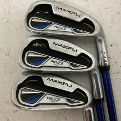 Used Maxfli REV3 Jr Package Set RH White And Royal Blue 8 Piece