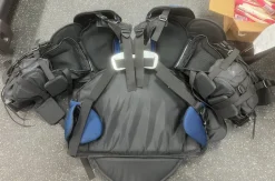 Used MCKENNEY LACROSSE LAX Goalie Chest M Navy Blue LG