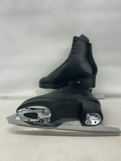 Used MENS BLACK FIGURE SKATE Mens Figure Skate Black Senior 4.5