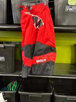 Used Mission BSX STR HCKY PNTS Youth Roller Pant Red SM