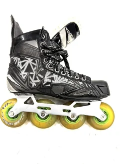 Used Mission INHALER Roller Hockey Skates Black Senior 7.5