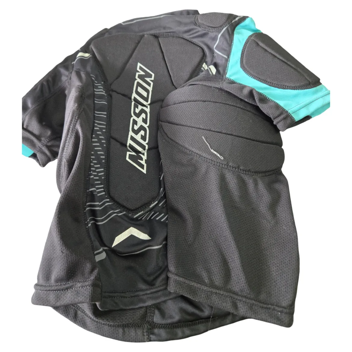 Used Mission JUNIOR CORE PADDED SHIRT Street Hockey Top Black MD