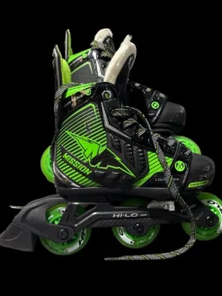 Used Mission LIL RIPPER Junior Roller Quad Skates Green Adjustable