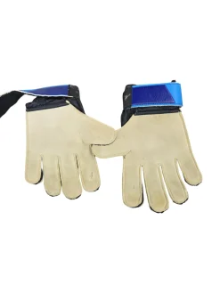 Used Mitre PRO FLEX JUNIOR GOALIE GLOVES Soccer Goalie Gloves Royal Blue 6