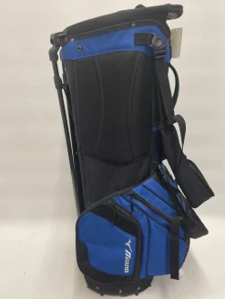 Used Mizuno 6 WAY BR-D4 Mens Stand Bag Black And Royal Blue