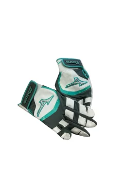 Used Mizuno BB/SB Batting Gloves White SM