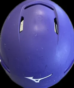 Used Mizuno F6 Batting Helmet w/Mask Purple L/XL