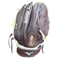 Used Mizuno FRANCHISE RH Throw Fastpitch Gloves Maroon 12 1/2"
