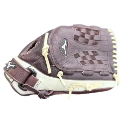 Used Mizuno FRANCHISE RH Throw Fastpitch Gloves Maroon 12 1/2