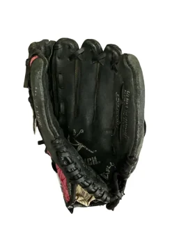 Used Mizuno GPP 1007 RH Throw Fastpitch Gloves Black 10"