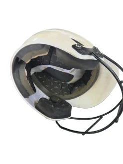 Used Mizuno HELMET W/ MASK Batting Helmet w/Mask White LG