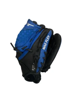 Used Mizuno 9.5IN POWER CLOSE BB/SB Glove RH Throw Black 9 1/2"