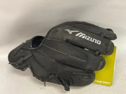 Used Mizuno POWER CLOSE BB/SB Glove LH Throw Black 9"