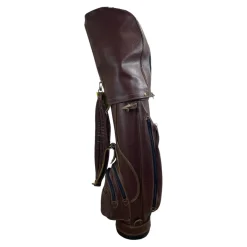 Used Mizuno PRO LEATHER CART BAG Mens Cart Bag Brown