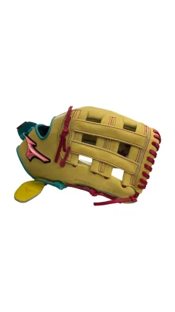 Used Mizuno PRO SELECT RH Throw Fastpitch Gloves Tan 12