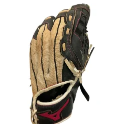 Used Mizuno PROSPECT FINCH RH Throw Fastpitch Gloves Black 10"