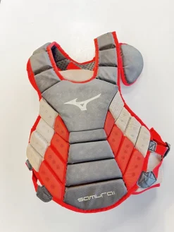 Used Mizuno SAMURAI Catchers Chest Protector Red Adult