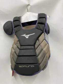 Used Mizuno SAMURAI CHEST PAD Catchers Chest Protector Black Youth