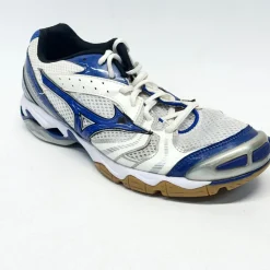 Used Mizuno WOMENS WAVE BOLT 2 VB Shoes Adult Royal Blue And White Senior 10