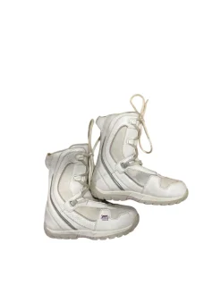 Used Morrow SLICK Girls Snowboard Boots White Junior 04