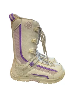 Used Morrow SLICK Girls Snowboard Boots White Junior 03