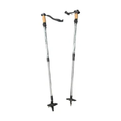 Used Mountain Hardwear PROFILE ADJUSTABLE SKI POLES Mens DH Ski Pole Grey Snow Shoe Pole