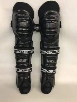 Used Mylec MK5 Junior Shin Guards Black 13"