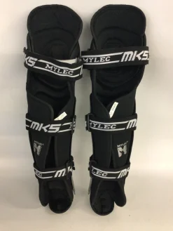 Used Mylec MK5 Junior Shin Guards Black 13"