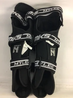 Used Mylec MK5 Junior Shin Guards Black 9”