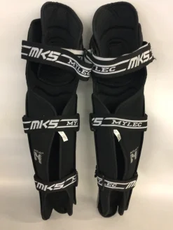 Used Mylec MK5 Junior Shin Guards Black 15"
