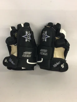 Used Mylec MYLEC TECH GRIP GLOVES Youth Gloves Black 9"