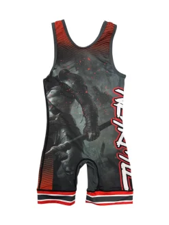 Used NEARFALL SPARTAN Wrestling Singlet Black LG