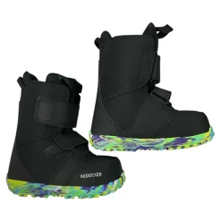 Used Nidecker MICRON MINI Boys Snowboard Boots Black Youth 10.0