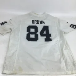 Used Nike 84 BROWN RAIDERS SR LG NFL JERSEY S.S. Spirit Wear M LG