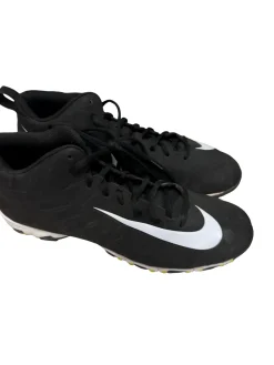 Used Nike Alpha Menace Shark 878122-011 Men's Football Cleats Black Size 11.5