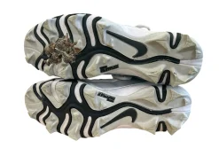 Used Nike ALPHA MENANCE 4 SHARK Adult FB Cleats White Senior 5