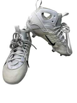 Used Nike LAX Cleats Boys White Junior 04.5