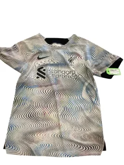 Used Nike LIVERPOOL FC 22/23 AWAY Soccer Top Adt Silver/White/Royal MD