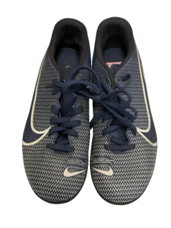 Used Nike Mercurial Vapor 13 AT8161-410 Soccer Cleats Navy Blue Junior 02