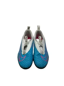 Used Nike PHANTOM GX Soccer Turf Shoes Carolina Blue Youth 06.0