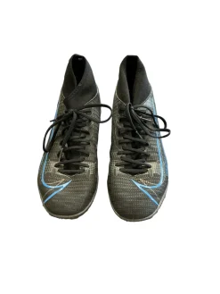 Used Nike Soccer Indoor Shoes Black And Carolina Blue Senior 6