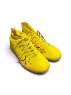 Used Nike Soccer Indoor Shoes Yellow Junior 04