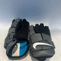 Used Nike VAPOR LT Lacrosse Gloves Junior Grey MD