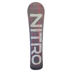 Used Nitro RAW FLAT OUT ROCKER WIDE Mens Snowboard Only Red 156 cm